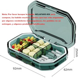 Pastillero - Organizador de Pastillas de Gran Capacidad Estuches para Pastillas de Caja Portátil Recipiente para Viajes