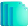 Plastic Flexible Cutting Mats for Kitchen, 3pcs Color Coded Chopping