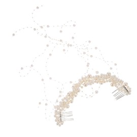 Baluue Bridal Hair Comb with Tassels Elegant Wedding Headpiece for Brides Comfortable Durable Pearl Hair Accessory for Weddings Parties Special Occasions