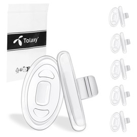 Tolaxy 5 Pairs Upgraded Soft Silicone Replacement Nose Pieces for Maui Jim Baby Beach/Kahuna/Kawika/Wiki Wiki, for Oakley WireTap/Whisker/Crosshair 1.0/2.0 Sunglasses, Anti-Slip, Push-in Nose Pads