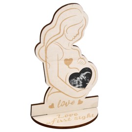 volumoon Pregnant Picture Frame Ultrasonic Picture Frame Mother to Be Sonogram Frame Love at First Sight Ultrasonic Frame Gift Ideas for Expectant Mother Party Baby Shower (B)