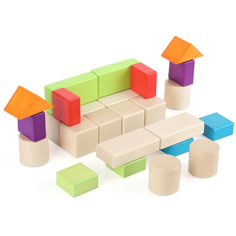 MultiColor Building Blocks Toy Wooden Boxed Children Kid Educational Toy