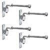 (4 Pack) 6'' J-Bolt Post Hinge, Heavy Duty Galvanized Gate
