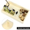 QWORK Nut Cracker with Wooden Base, Includes 4 Stainless Steel