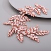 Chargances Bride Wedding Rhinestone Hair Vine Bridal Pink Crystal Headband