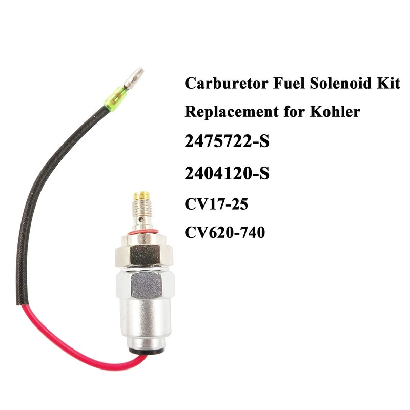 munirater Carburetor Fuel Solenoid Kit Replacement for Kohler 2475722-S, 2404120-S,CV17-25,