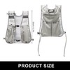 SHENGYIG Running Vest, Adjustable Hydration Vest Running, Light Grey Nylon