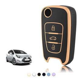 TOOMUME Key Case TPU Car Key Case Fits Hyundai i10 i20 i30 i40 ix20 ix30 ix35 Elantra Avante Kia Sportage Rio Ceed Picanto, Key Cover Protection Key Case - Flip Key