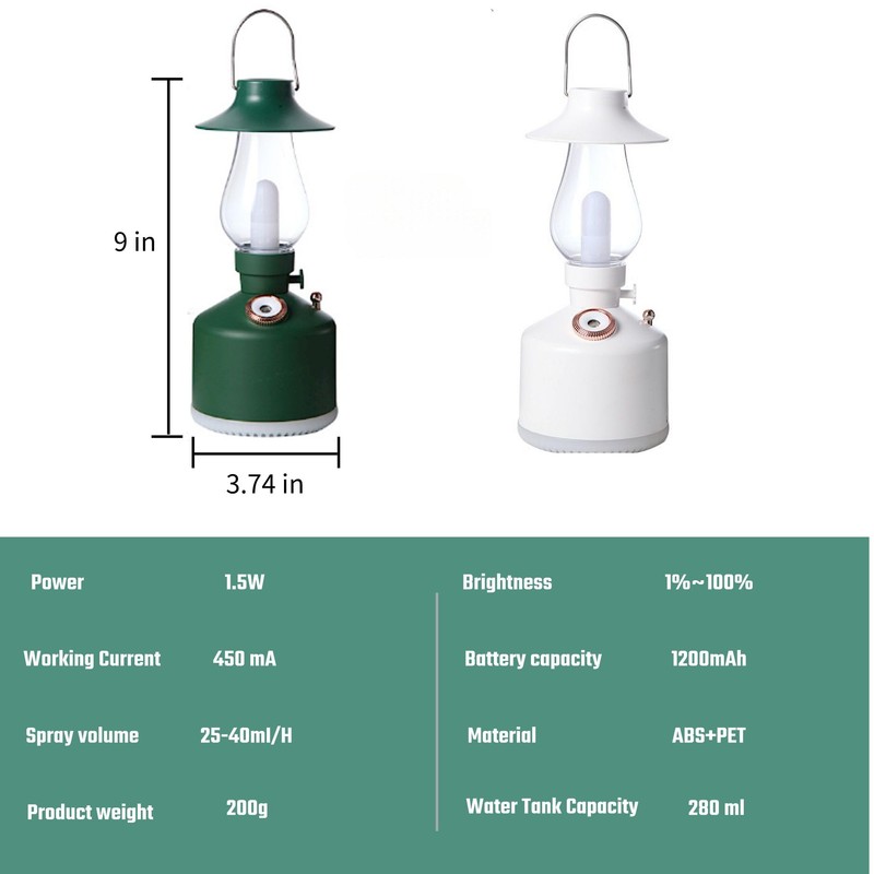 GJB Cute Small Humidifier, Lantern Humidifier for Bedroom, USB Desktop