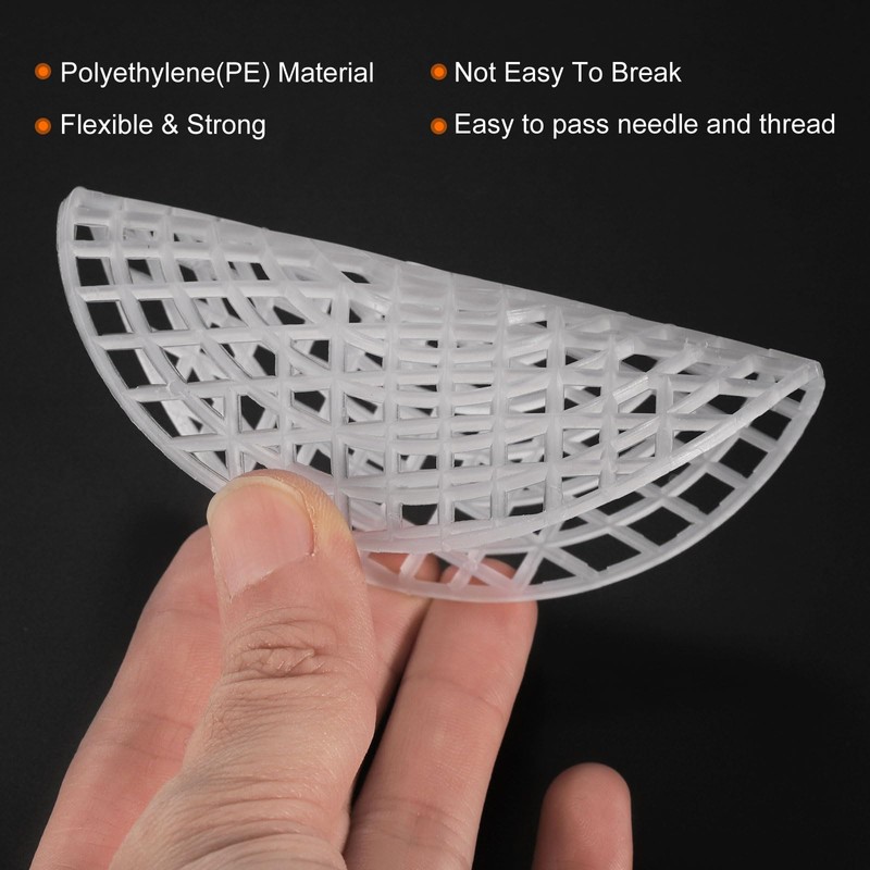 sourcing map 20Pcs Round Plastic Canvas Mesh Sheets 3.78 Inch/9.6cm
