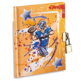 Diary 14.5 x 18.5 cm with metal lock and 2 keys.