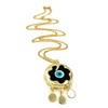 LESLIE BOULES Collar con colgante de oro de ojo malvado