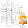 Enjamyo 2 oz Mini Dessert Cups,80 Pack Clear Plastic Dessert