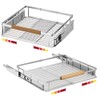 taiheis 2 Pack Expandable Pull Out Cabinet Organizer，16.3~26.3"x17.3"Cabinet Pull Out