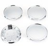 C-FUNN 4pcs 75mm/69mm Silver Car Wheel Hub Cap Cover For