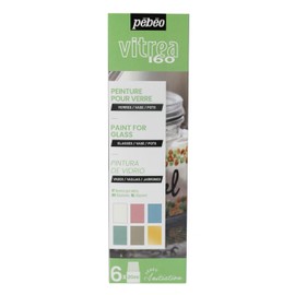 Pebeo Vitrea 160 Glass Paint, Assorted Colors 6 Pack