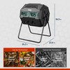 EAST OAK Compost Tumbler Outdoor, 43-Gal Dual Chamber Compost Bin