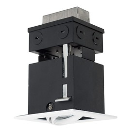 Jesco Lighting MMGRMH1639-1ESS Mini Modulinear Directional Lighting for Remodeling, Metal Halide 39W MR16 1-Light Linear, Black Interior with Silver Gimbal and Trim