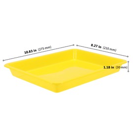 ZEONHEI 10 Pack Plastic Art Trays, Multicolor Activity Plastic Trays, Stackable Plastic Tray Art and Crafts Organizer Tray for Beads, Painting, DIY Projects, 11 x 8.3 x 1.2 Inch