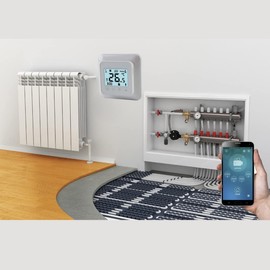 Wengart WIFI Thermostat WG518, AC230V 3A 2.4GHz Work for Water Underfloor Heating,Alexa Google Home Compatible Thermostat,Compatible with Various Panels