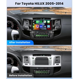 8Core4+64G Car Stereo for Toyota Hilux 2005-2014 Wireless CarPlay/Android Auto Android Radio with Qualcomm 9" IPS Touch Screen,BT5.1,DSP Hi-Res,GPS,SWC,Backup Camera for Toyota Hilux Radio