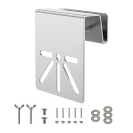 Gutter Mount Stainless Steel Bracket Holder Solar Security Camera Mount Easy Installation..(Silver)