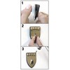 OOK 55007 Picture Hangers, Art Hangers, Shield Design, Brass, Reusable