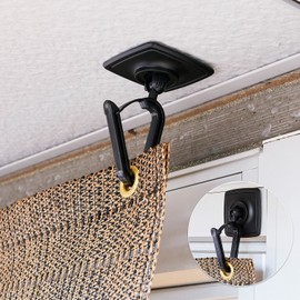 Yamazen NYZF-RT Shade Hooks, Set of 2, Super Strong Double Sided Tape, No Tools Required, Energy Saving, Veranda, UV Protection, Waterproof, Cool Breeze