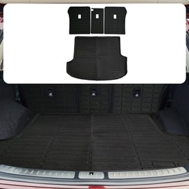CaBYbigG Cargo Mat fit for Genesis GV80 2021-2025 Cargo Liner Trunk Mat Back Seat Cover Protector (Trunk Mat with Backrest Mat)