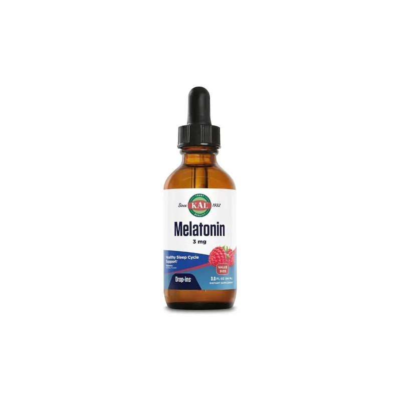 KAL Melatonina Líquida 3mg 55ml Sabor Frambuesa Suplemento para Dormir