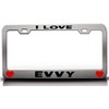 Custom Brother - I Love Evvy w/Hearts Romantic Metal Car