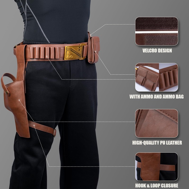 Karc Boba Belt Holster with Pouches for SW Cosplay Costume