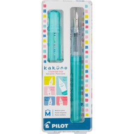 Pilot Kakuno Fountain Pen, Aqua Barrel, Medium Nib