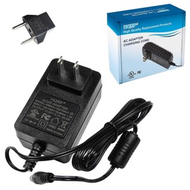 HQRP AC Adapter Compatible with Western Digital WD My Book External Hard Drive HDD WD10000H1U-00 WD5000C032-002 WDBAAF0010HBK-NESN, Power Supply Cord [UL Listed] Plus HQRP Euro Plug Adapter