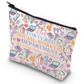 G2TUP Social Worker Cosmetic Makeup Bag Social Workers Appreciation Gifts Social Work Zipper Pouch Bag Social Volunteer Survival Kit (Social Worker MG)