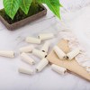 sourcing map Cord Knobs, White Wooden Cord Tassel Drops Pull