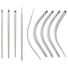 BodyAce Stainless Steel Piercing Taper, 14G 16G 18G 20G Threadless Assistant Tool Screw On Insertion Pin, Curved Piercing Stretching Kit for Ear/Nose/Belly/Lip/Eyebrow [New 16G(1.2mm) Mix]