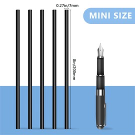 Manarty Black Hot Glue Sticks, 24PCS Mini Size 0.27" Dia x 8" Long Hot Melt Glue Stick Colored, All Temperature Adhesive EVA Glue Sticks for Repairing Sealing Stamp DIY Art Craft Decoration