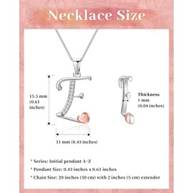 Mesovor 925 Sterling Silver Initial Necklace for Women, Classic 26 Letter Cubic Zirconia Hypoallergenic Necklace Jewelry Gifts for family Mother Sister Wife, 20 Inch Chain (E-Initial)