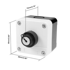 sourcing map Push Button Switch Station Key Lock Select Switch Station 2 Position, 380V 10(6) a
