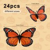SAVITA 24pcs Monarch Butterfly Magnet, Artificial Lightweight Monarch Butterfly Beautiful