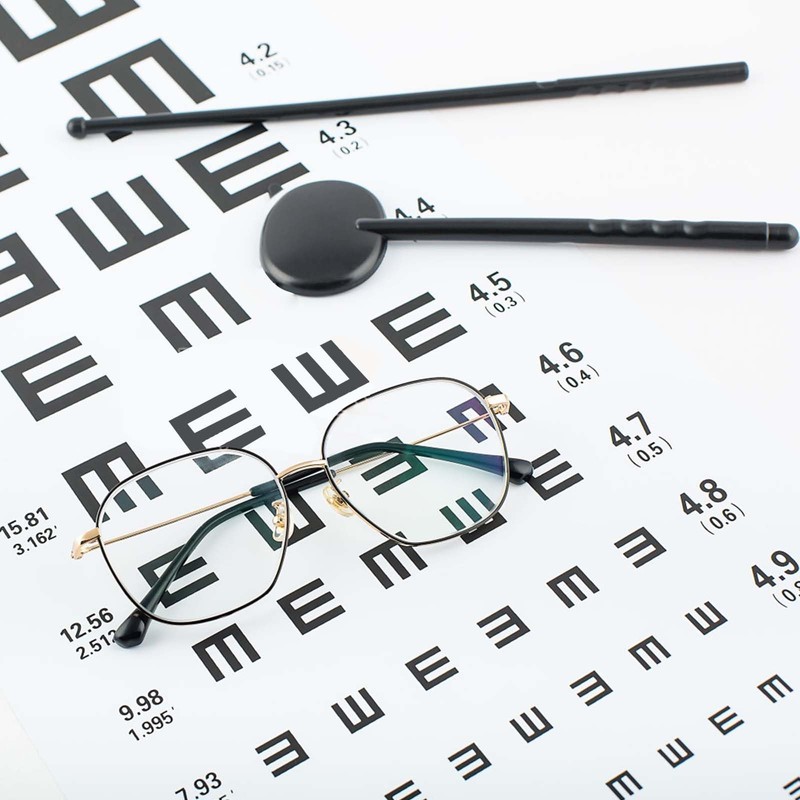 遮眼子 指示棒 視力検査セット 【2組入り】 プラスチック製 ブルー ピンク 繰り返し利用でき 眼科視力検査用 学校検眼判定