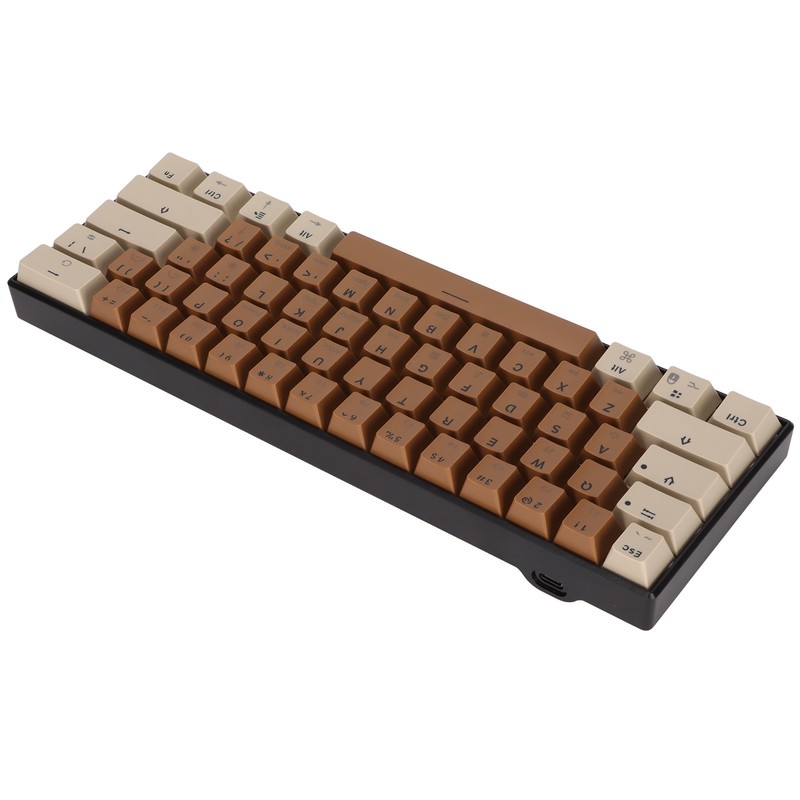 61 Keys Mechanical Keyboard Color Mixing Quick Response Wired Keyboard