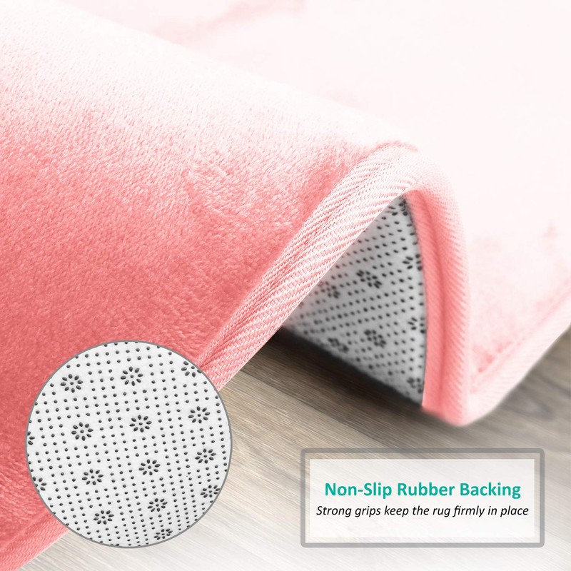 Clara Clark Bathroom Rugs, Velvet Memory Foam Bath Mat, Non-Slip,