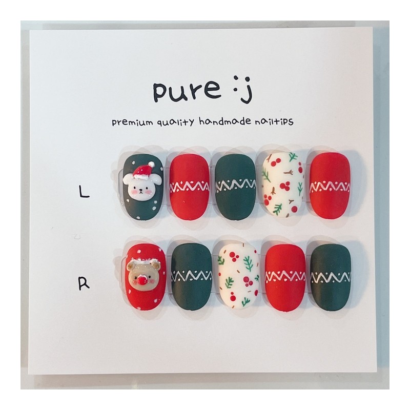Pure J[x-mas collection] Graffiti pattern Santa dog - Petit round