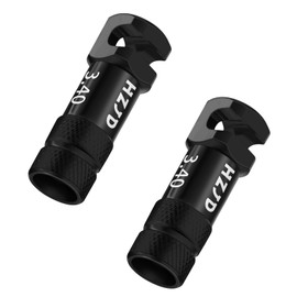 HZJD Bike Presta Valve Caps, Black, Integrated Core Spoke Removal Function(2 Pack)