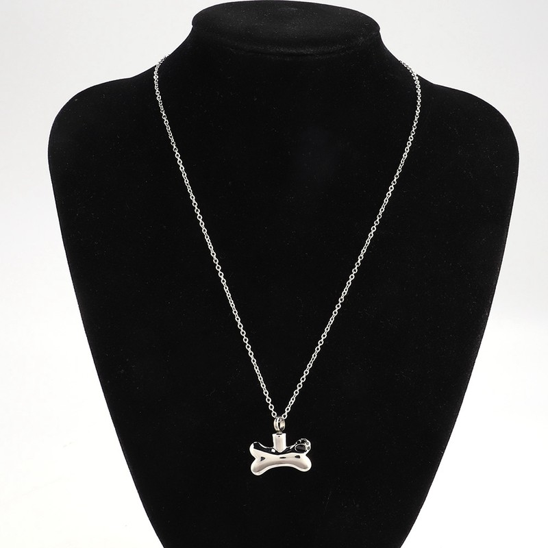 BOne shaped Urn Necklace Memorial Pet Ash Pendant Jewelry