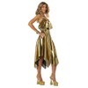 California Costumes Women's 70'S Disco Dress-Gold, Small