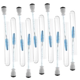 Healeved Professional Eyelash Brush Tube 10pcs Set Lash Comb Non-slip Grip for Easy Applicati