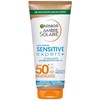 Garnier Ambre Solaire Sensitive Expert+ Sun Protection Milk with SPF 50+, Very Light and Residue-Free Sun Cream for Light and Sensitive Skin, 1 x 175 ml